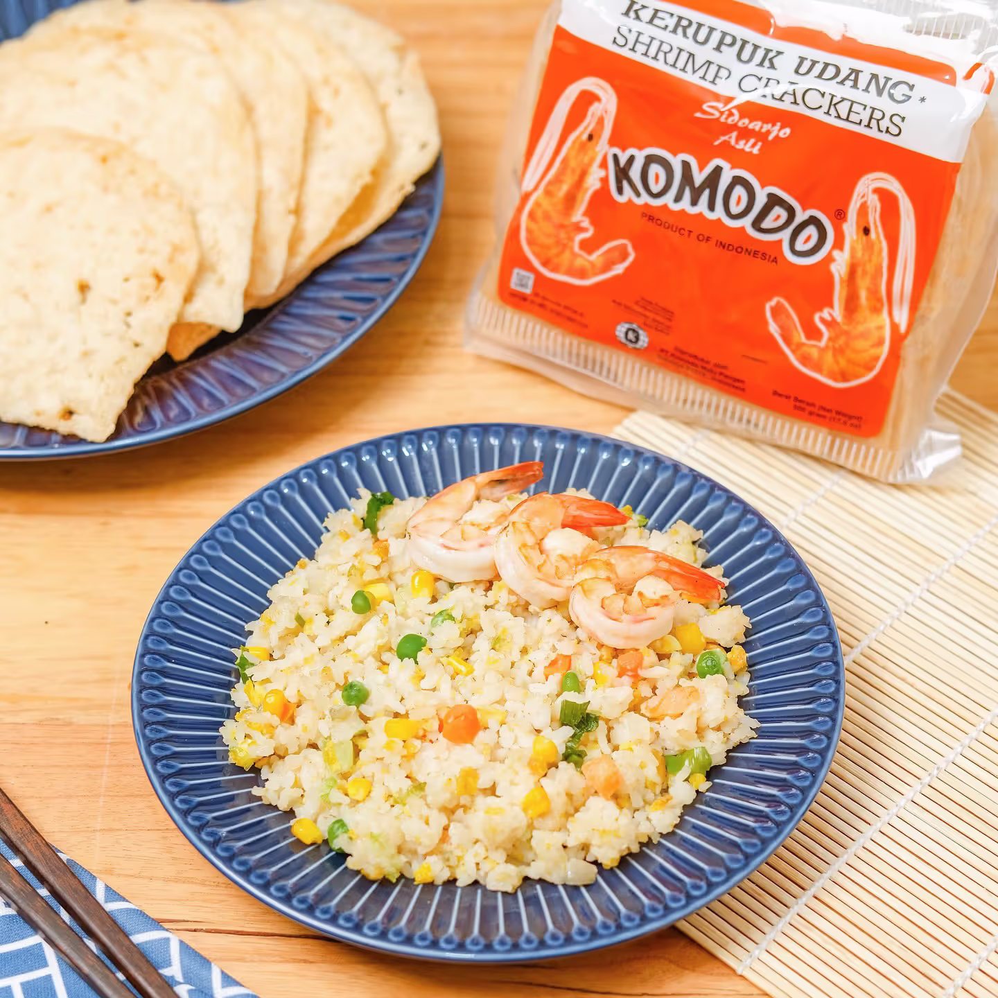 Komodo Foods Shrimp Crackers – Authentic Indonesian Delicacy Made from Fresh Shrimp prawn crackers