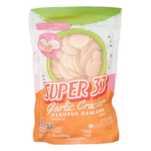 Kerupuk Bawang Putih Komodo Foods Super 33 – Camilan Renyah dan Gurih dengan Rasa Bawang Putih yang Lezat