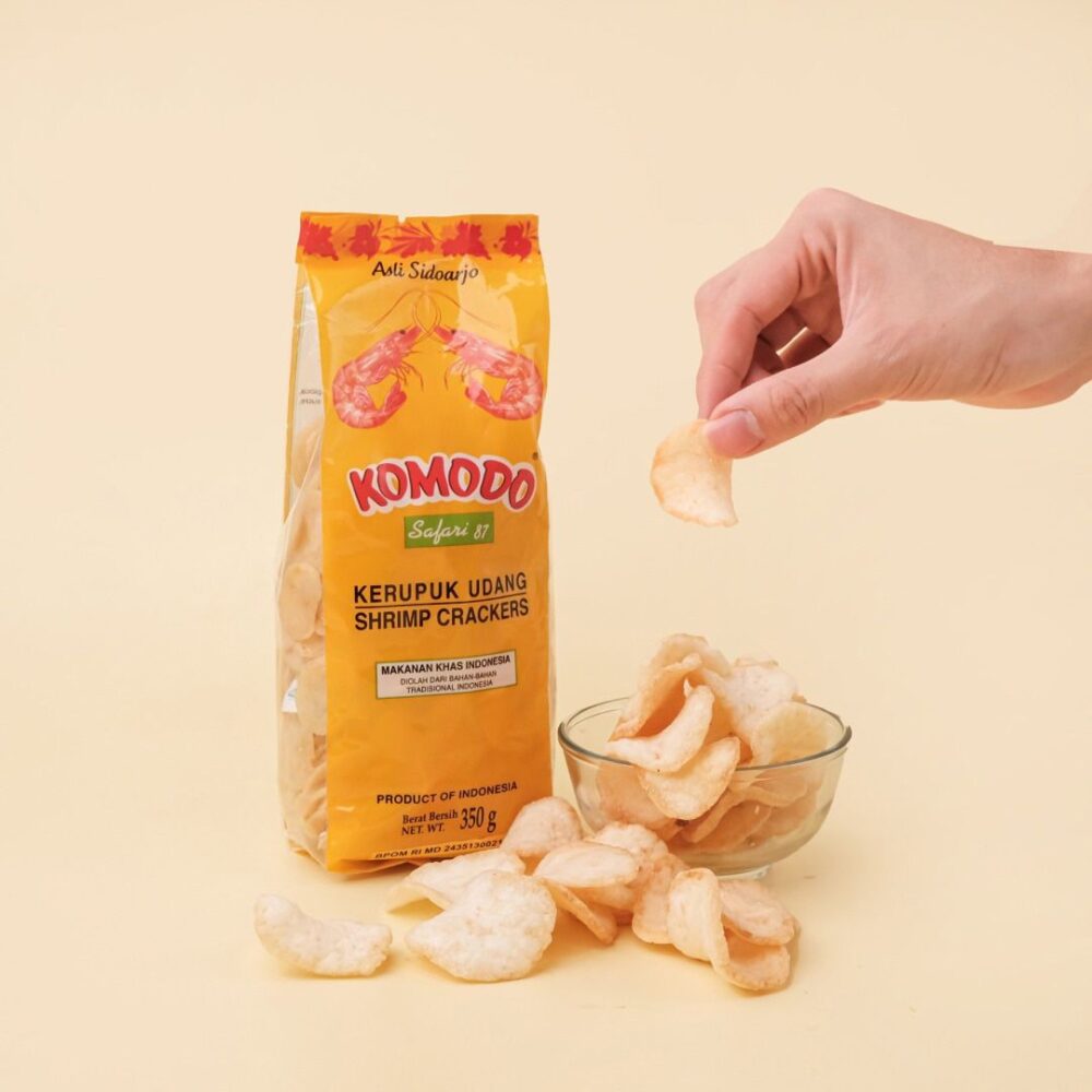 Komodo Foods Shrimp Crackers (Kerupuk Udang) – Authentic Indonesian Delicacy Made from Fresh Shrimp