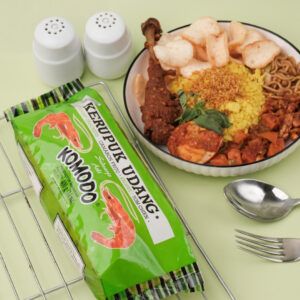 Komodo Foods Hijau Mini Shrimp Crackers (Kerupuk Udang) – Authentic Indonesian Delicacy Made from Fresh Shrimp