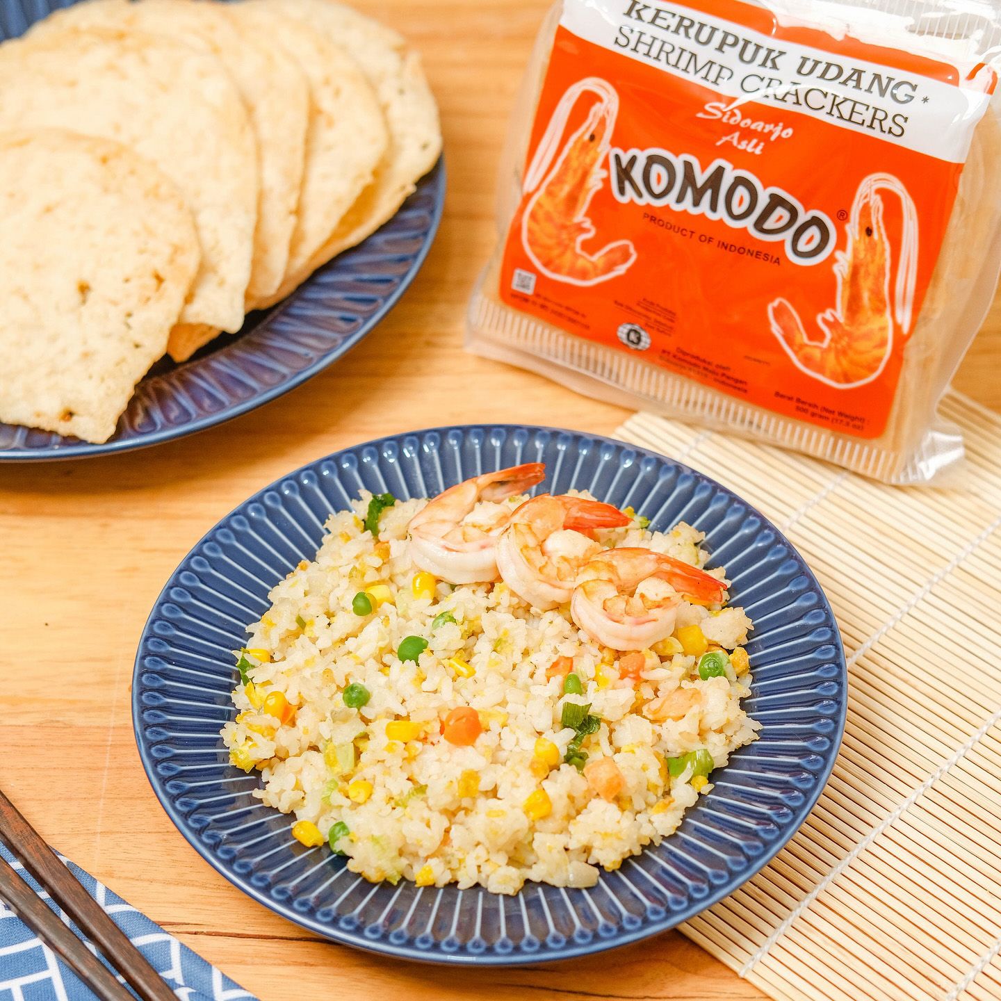 Komodo Foods Shrimp Crackers – Authentic Indonesian Delicacy Made from Fresh Shrimp