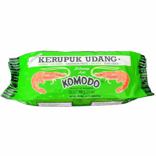 Komodo Foods Hijau Mini Shrimp Crackers (Kerupuk Udang) – Authentic Indonesian Delicacy Made from Fresh Shrimp