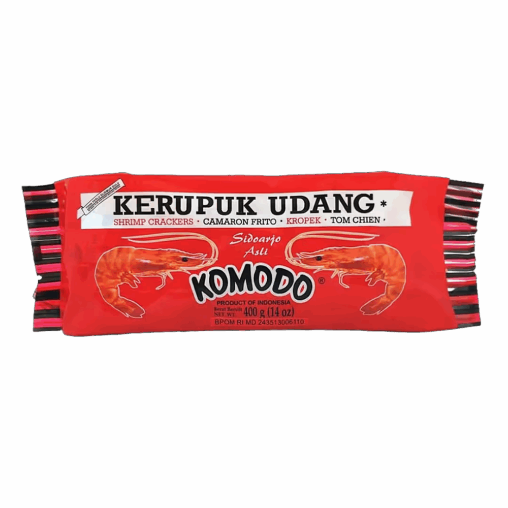 Komodo Merah Mini Shrimp Crackers (Kerupuk Udang) – Authentic Indonesian Delicacy Made from Fresh Shrimp