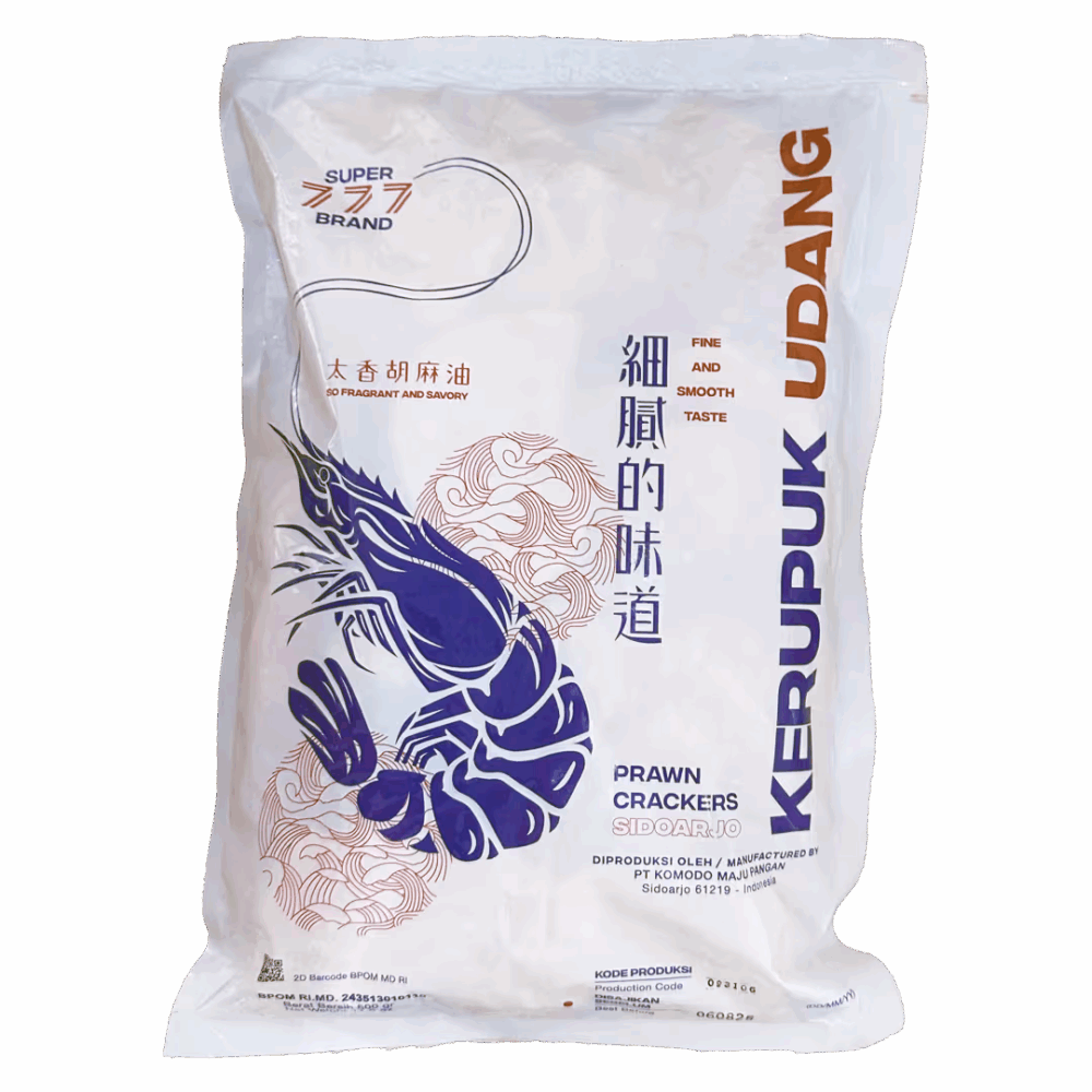 Komodo Foods Super 777 Shrimp Crackers (Kerupuk Udang) – Authentic Indonesian Delicacy Made from Fresh Shrimp